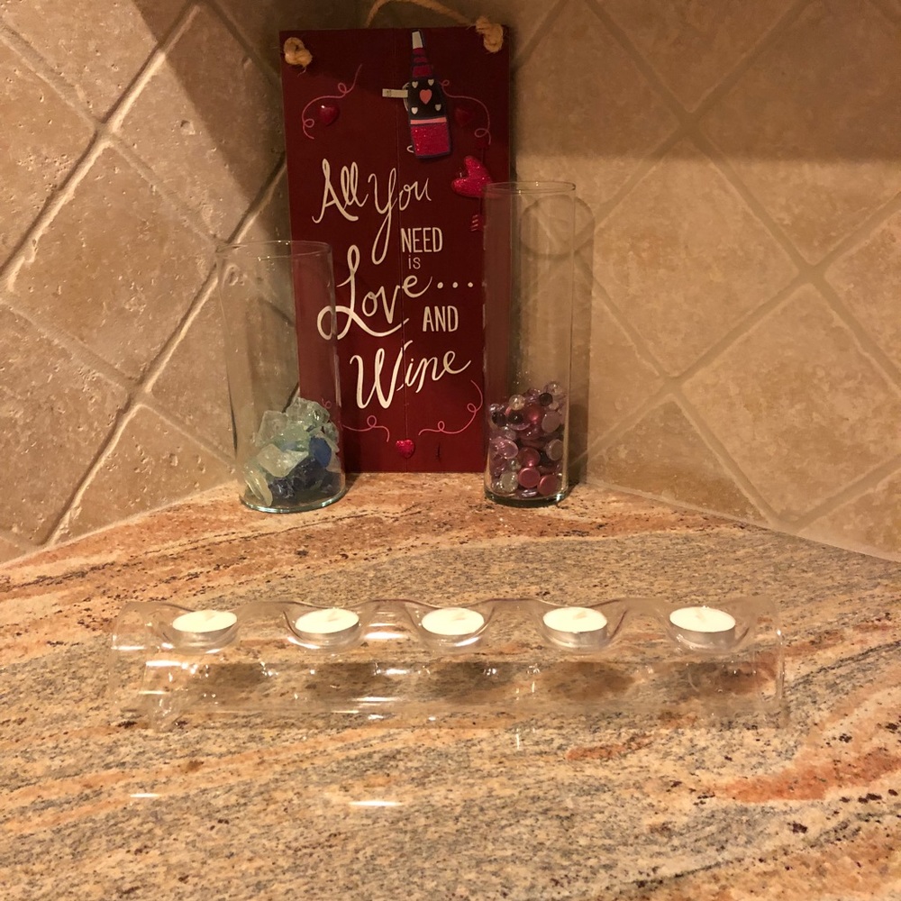 Glass Tea Candle Holder